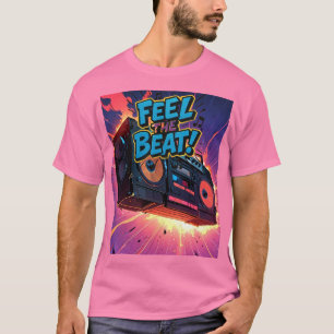 Camiseta Retro Explosiva Boombox - Vibes musicales