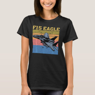 Camiseta Retro F 15 Eagle Military Jet F15 Fighter Jet 4th