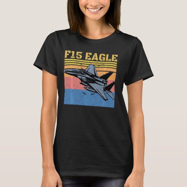 Camiseta Retro F 15 Eagle Military Jet F15 Fighter Jet 4th (Anverso)