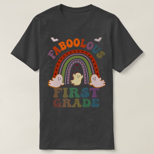 Camiseta Retro FABOOLOUS 1ST GRADE TEACHER Costume This Is  (Diseño del anverso)