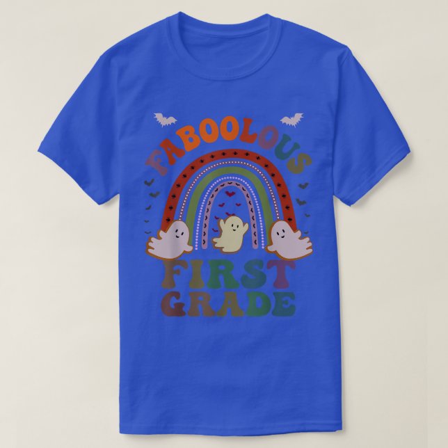 Camiseta Retro FABOOLOUS 1ST GRADE TEACHER Costume This Is  (Diseño del anverso)
