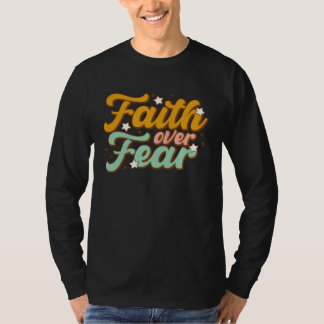 Camiseta Retro Faith Over Fear Arrow Cute Inspirational Chr