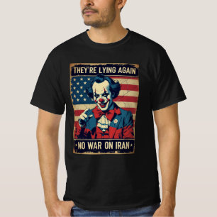 Camiseta Retro Fake News – No War on Iran