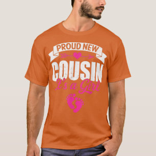 Camiseta Retro Family Proud New Cousin It's A Girl Gender R