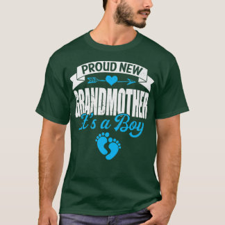 Camiseta Retro Family Proud New Grandmother It's A Boy Gend
