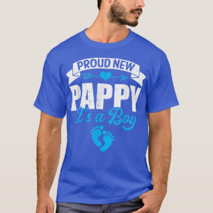 Camiseta Retro Family Proud New Pappy It's A Boy Gender Rev
