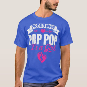 Camiseta Retro Family Proud New Pop Pop It's A Girl Gender
