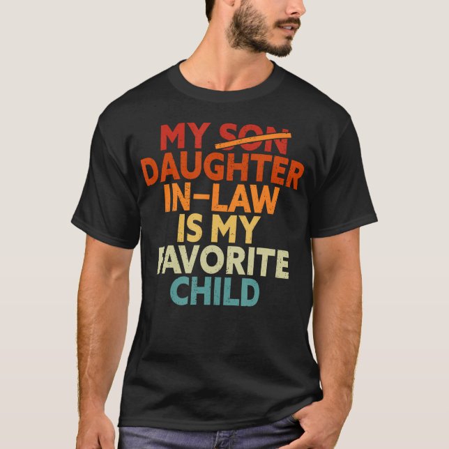 Camiseta Retro Father'S Day My Daughter In Law Is My Favori (Anverso)