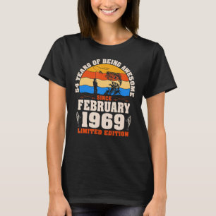 Camiseta Retro Febrero 1969 54 años Pescadores 54º nacimien