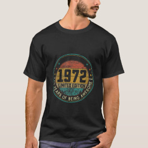 Camiseta Retro Febrero 1972 Edición Limitada Vintage 50 Yea