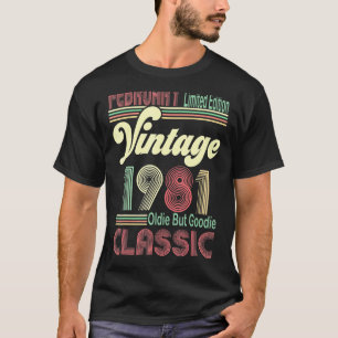 Camiseta Retro Febrero 1981 Vieja pero Goodie 40