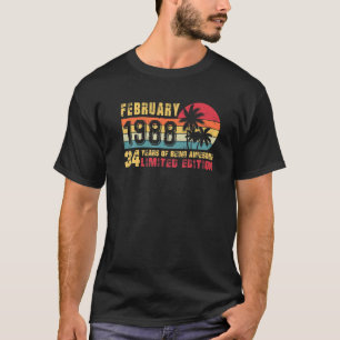 Camiseta Retro Febrero 1988 34 años de edad 34º Día B