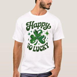 Camiseta Retro Feliz de la Suerte Día de San Patricio Trébo