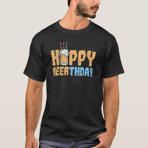 Camiseta Retro Feliz Día de la Cerveza Feliz Cumpleaños Cel