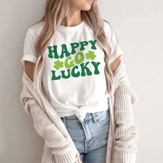 Camiseta Retro Feliz Go Lucky Shirt, Día de San Patricio