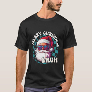 Camiseta Retro Feliz Navidad Bruh Funny Guay Santa Claus
