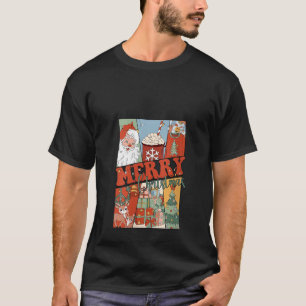 Camiseta Retro Feliz Navidad Papá Noel Reno Feo Sw