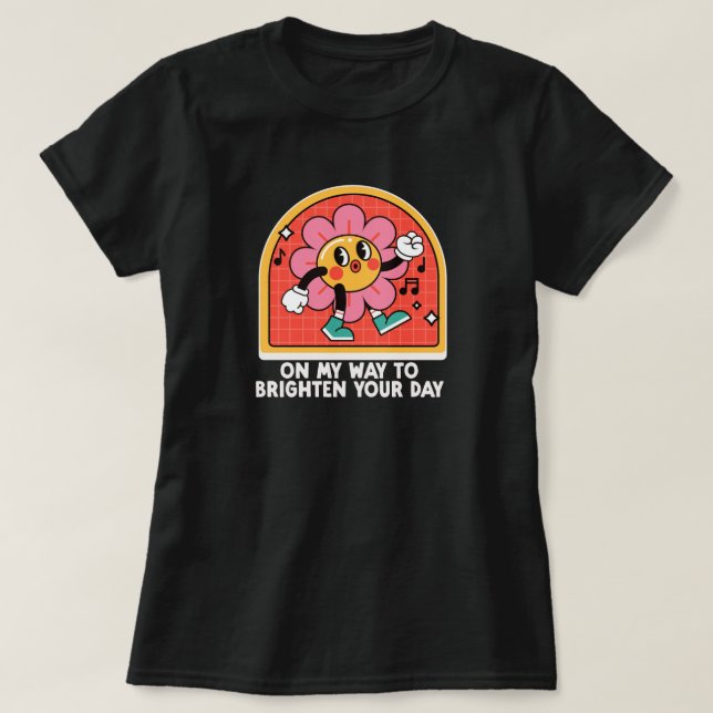 Camiseta retro feliz positiva (Diseño del anverso)