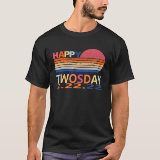 Camiseta Retro Feliz Twosday 2022 Febrero 2022 2-22-22