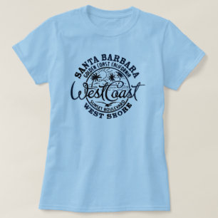 Camiseta Retro femenino de la costa oeste de Santa Bárbara 
