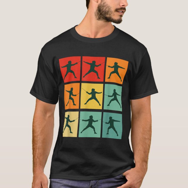 Camiseta Retro Fencing For Christmas Srty Fencer Athlete  (Anverso)