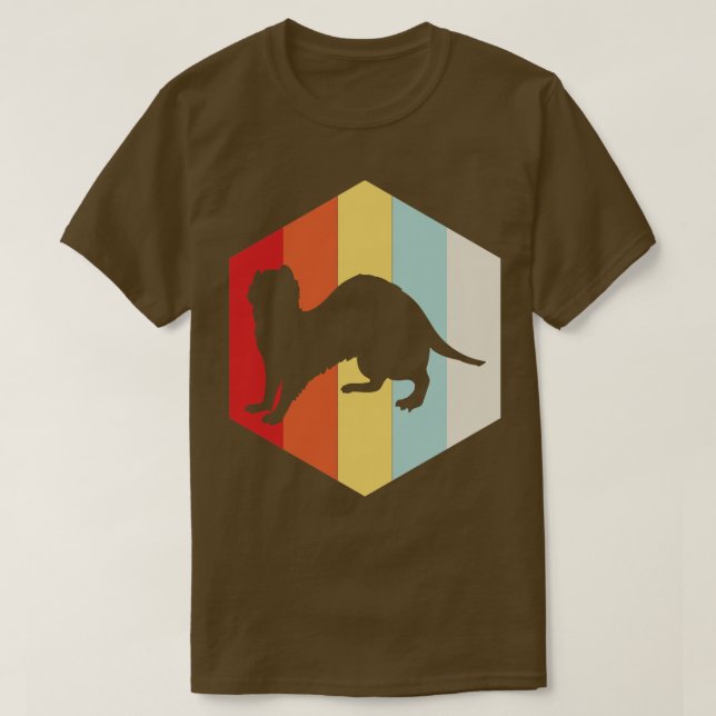 Camiseta Retro Ferret Silhouette (Diseño del anverso)