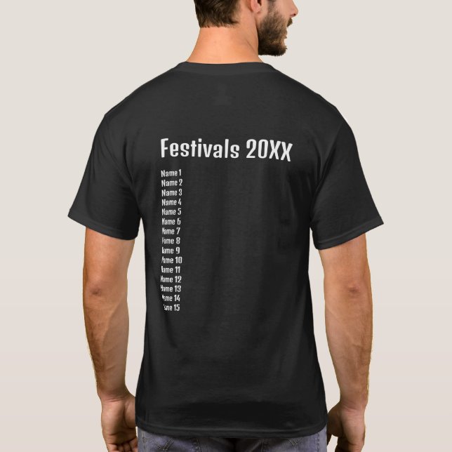 Camiseta retro Festival temporada 20XX negro (Reverso)