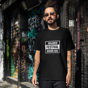 Camiseta retro Festival temporada 20XX negro