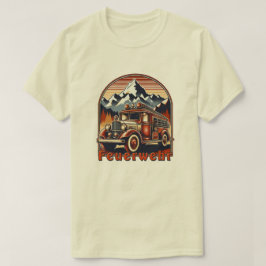Camiseta Retro-Feuerwehrauto & Berg