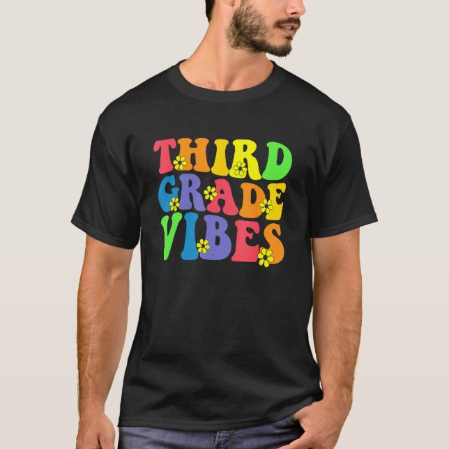 Camiseta Retro Fifth 3rd grade vibes back to school teacher (Anverso)
