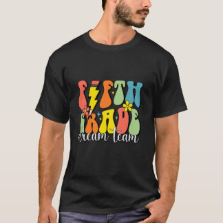 Camiseta Retro Fifth Grade Dream Team Groovy Teacher Back t