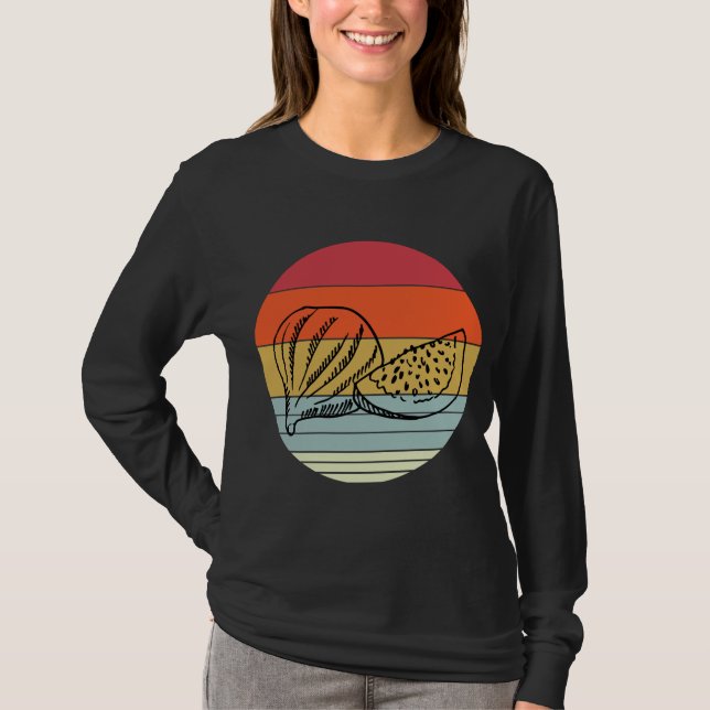 Camiseta Retro Fig Design Planta de higos vegetarianos (Anverso)