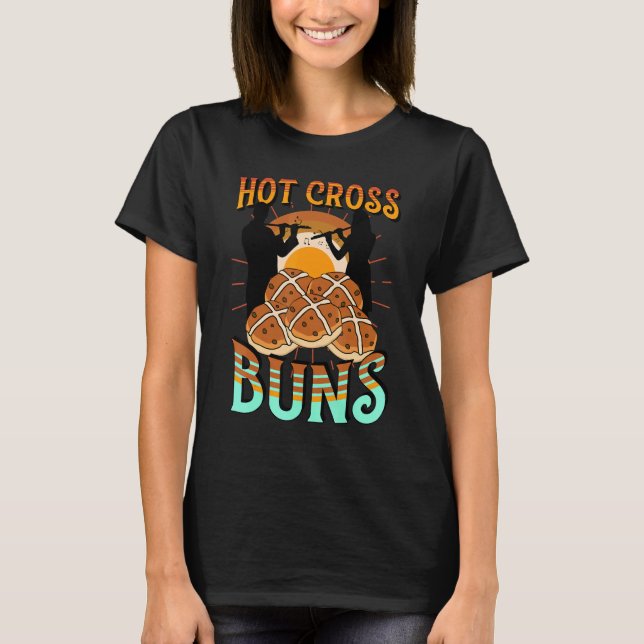 Camiseta Retro Fire Gráfico Hot Cross Buns (Anverso)