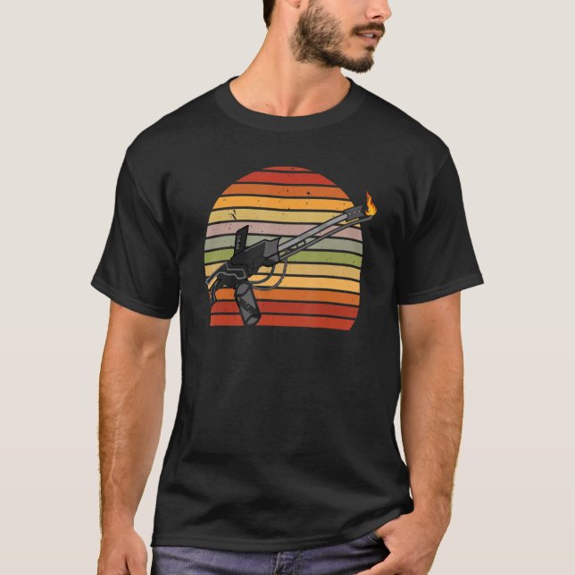 Camiseta Retro Flame Thrower   Flamethrower Hot Burn (Anverso)