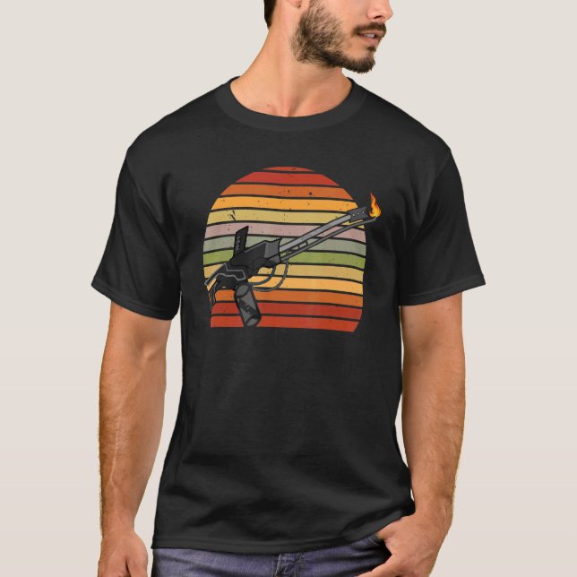 Camiseta Retro Flame Thrower  Flamethrower Hot Burn (Anverso)