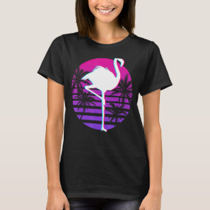 Camiseta Retro Flamingo Animal Tropical Summer 90 Vaporwav