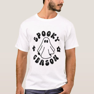 Camiseta Retro Flor de Margarita Fantasmal de Temporada Cir