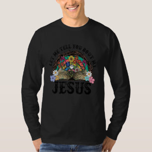Camiseta Retro Floral Mi Jesús Cruz Cristiano Decir Relig