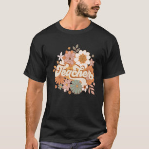 Camiseta Retro Floral Profesora Regreso a la Escuela Lindo