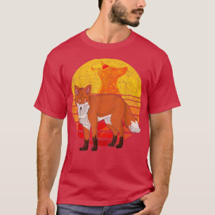 Camiseta Retro Forest Animal Lover Wildlife Fox T-Shirt