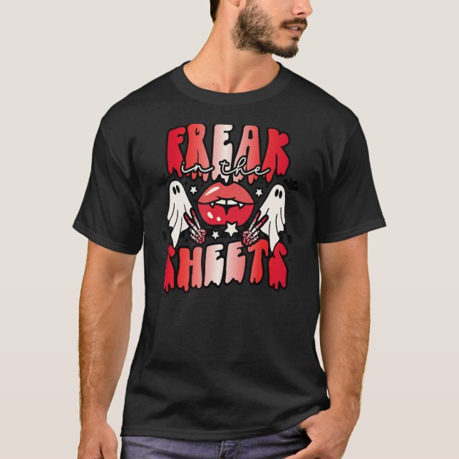 Camiseta Retro Freak In The Sheets Ghost Skeleton Hands Hal (Anverso)