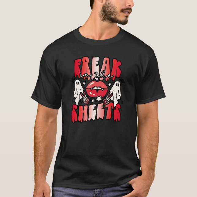 Camiseta Retro Freak In The Sheets Ghost Skeleton Hands Hal (Anverso)