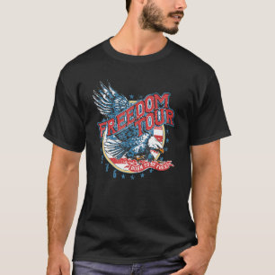 Camiseta Retro Free Dom Tour Eagle Mullet America Bandera 4