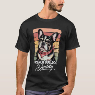 Camiseta Retro Frenchie Papá Amante de Perros Día del Padre