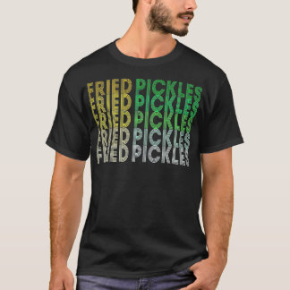 Camiseta Retro Fried Dill Pickles Lover Comida Fun