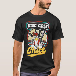 Camiseta Retro Frisbee Jugador Mujeres Disco Chick de Golf