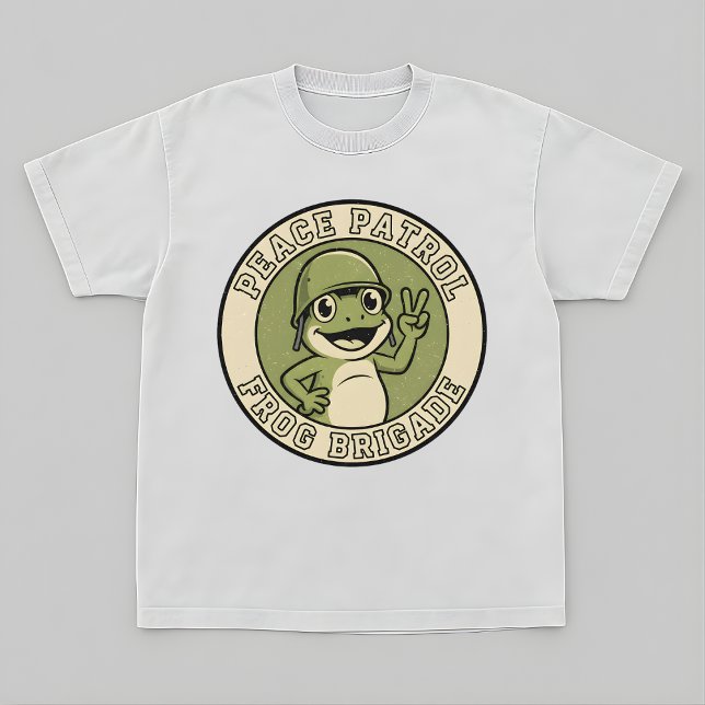 Camiseta Retro Frog Mascot Tee – Peace Patrol Design (Subido por el creador)