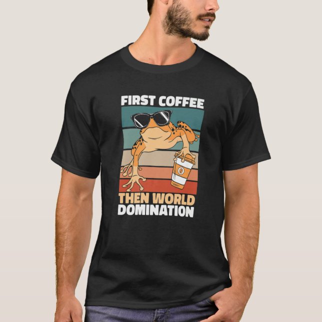 Camiseta Retro Frogkeeping Coffee Sunglasses  Vintage Poiso (Anverso)