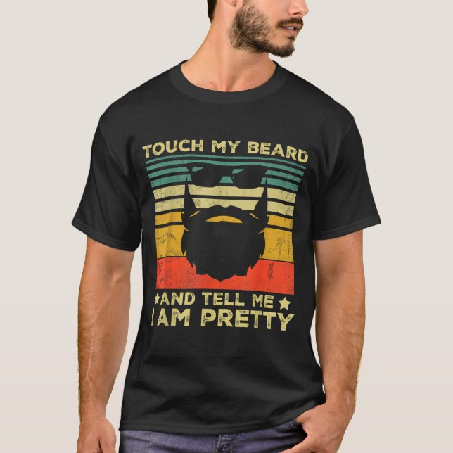 Camiseta Retro Funny Beard Quote Gift For Bearded Men And L (Anverso)