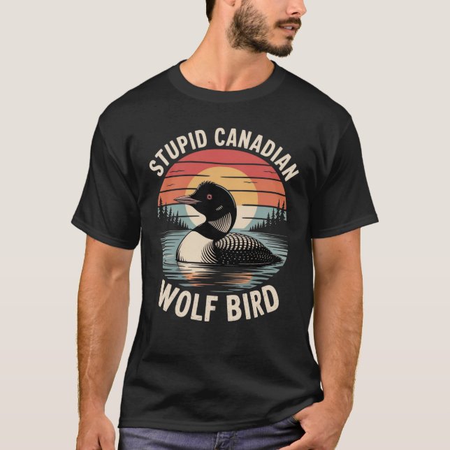 Camiseta Retro Funny Bird Illustration with Nature Vibes (Anverso)